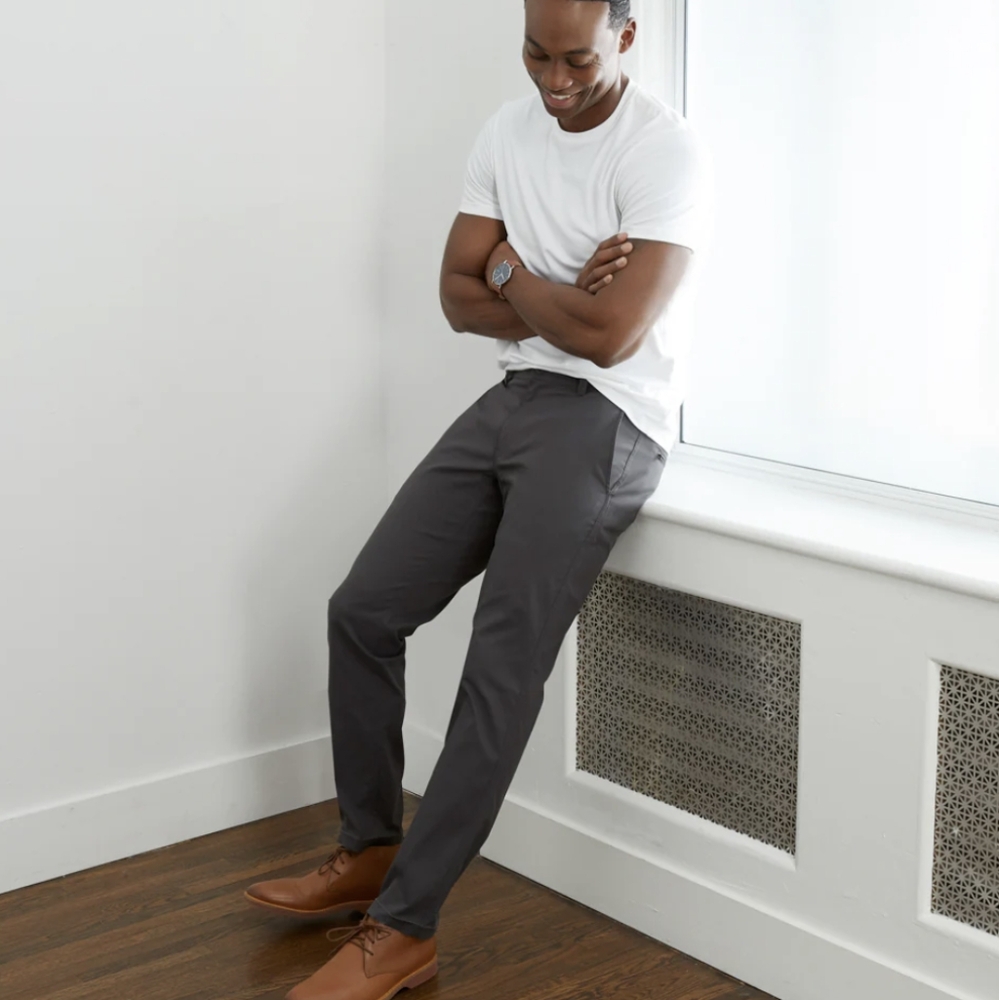 Bluffworks | Ascender Chinos Regular Fit Charcoal Gray 35 x 36 Stretch Travel